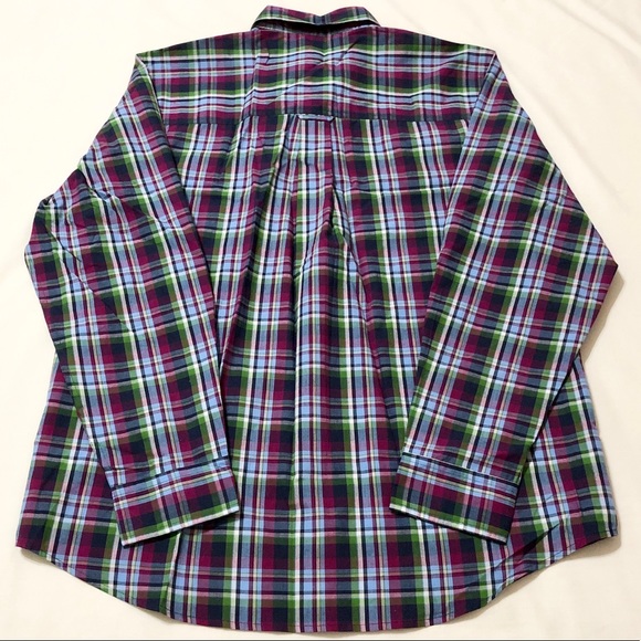NWT- Chaps Men’s L/S Plaid Collared Button Down- L - Picture 9 of 11